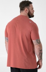 D555 PALM BEACH TONAL PRINT T SHIRT – BRICK RED BIG SIZE 2XL 3XL 4XL 5XL 6XL