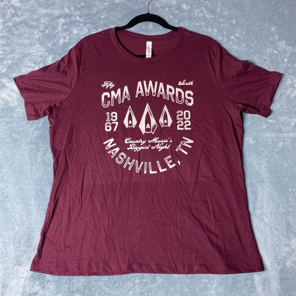 CMA Music Festival 2022 Nashville TNBurgundy T Shirt Country Music Mens Size XL