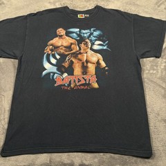 Vintage 20s Fruit of the Loom Batista The Animal Wrestling T-Shirt Mens XL Black