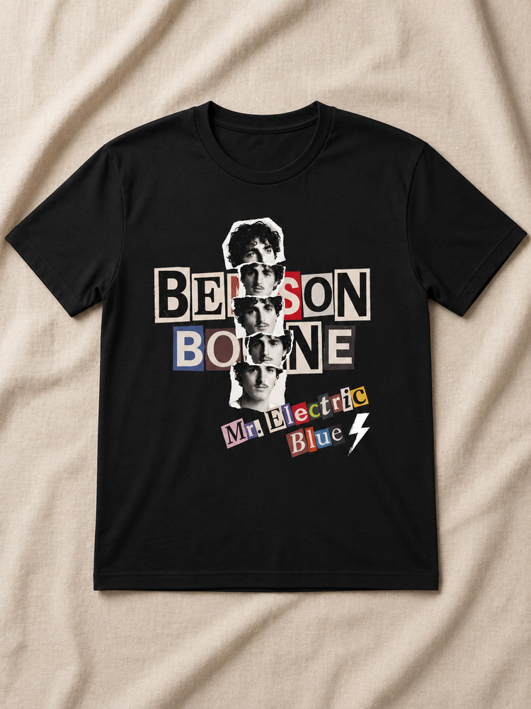 Comfort Colors Benson Boone Mr. Electric Blue Graphic T-Shirt Vintage Music Tee