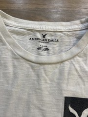 AMERICAN EAGLE MEN’S White Super Soft T SHIRT Standard FIT Small Long Sleeve