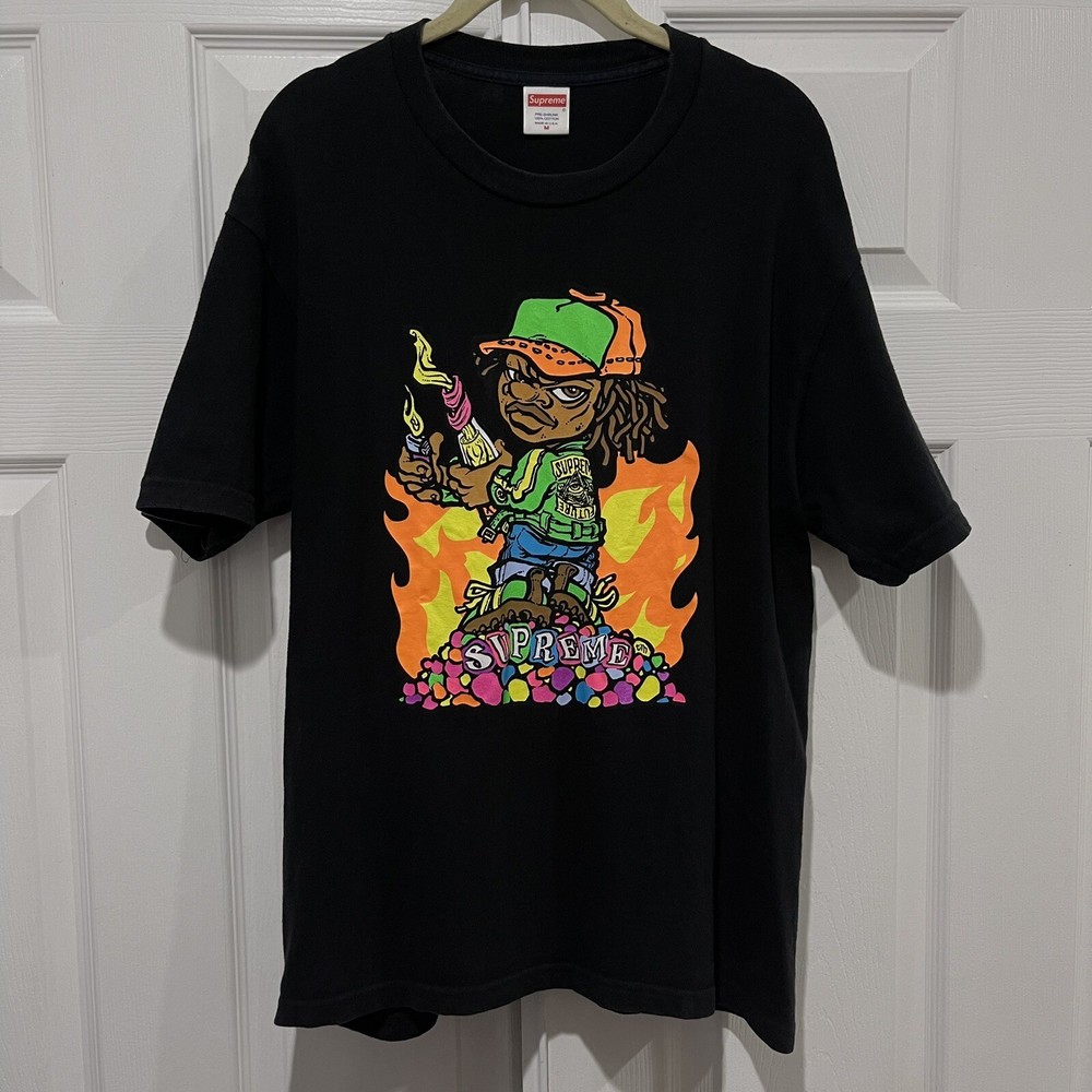 Supreme Molotov Kid Andy Howell Mens Tee Shirt Black SS19 Size Medium Pre Owned