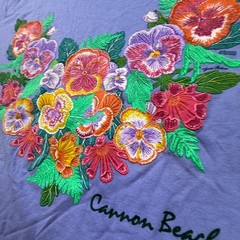 Vintage 90s Single Stitch Cannon Beach Oregon Tee Shirt Adult L Floral Islander