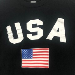 USA Chest Hit Flag Graphic Print Patriotic T-Shirt Brisco brand Men’s Size XL