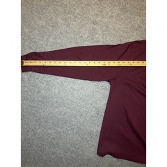 Eddie Bauer Vintage Turtleneck Shirt Large Burgundy Made in USA Cotton Blend
