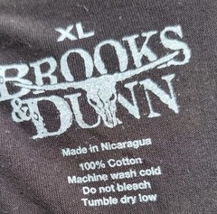 Brooks & Dunn The Last Rodeo 2010 Tour T-Shirt Mens L Black Concert Tee XL