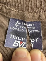 Vintage 90s BVD Blank Single-Stitch T-Shirt XL USA Brown Grunge Punk Rock Tee