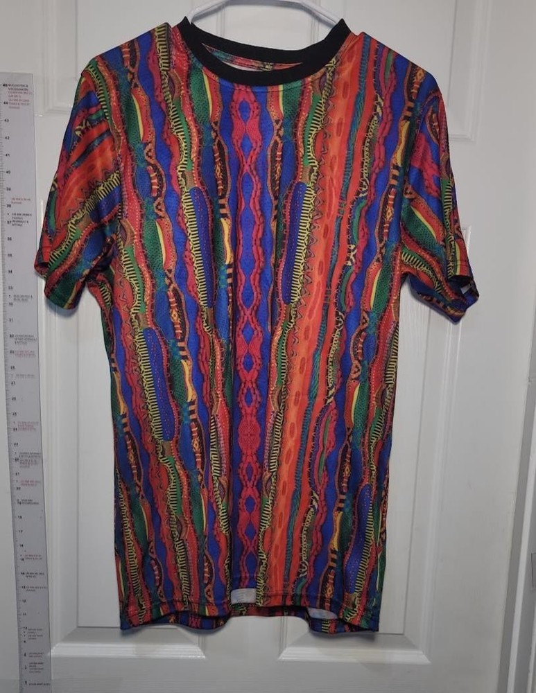 Unique SUPER SHINE Prints by Drill Australian Knit Print Casual SHIRT Medium