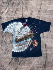 NWT VTG 1997 Liquid Blue Star Wars Millennium Falcon Space Battle T-Shirt Size L