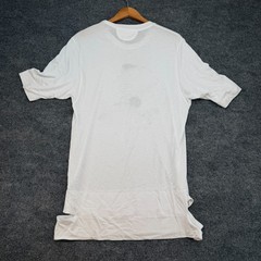 Helmut Lang Medium Disco Ball Graphic Sliced Hem T-Shirt in Optic White