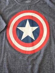 Captain America Marvel Comics Shirt Adult Blue Shield Mens Size XL