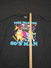 Bluey This was the 80s Man T-Shirt 2XL Black Bandit Chili Bingo Cartoon TV Show