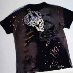 Rebel Spirit T Shirt Men’s XXL Black White Grey Gold Royal Skull Streetwear Used