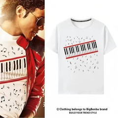 SALE Michael Jackson Movie Same-Style Merchandise Music White Short-Sleeve T