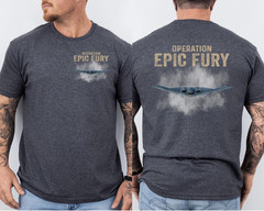 Operation Epic Fury T-Shirt, Patriotic American Flag Front & Back T-Shirt