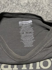 Marmot Distresed Gray Organic COtton 2XL Outdoors Hike Climb Trail Travel Shirt
