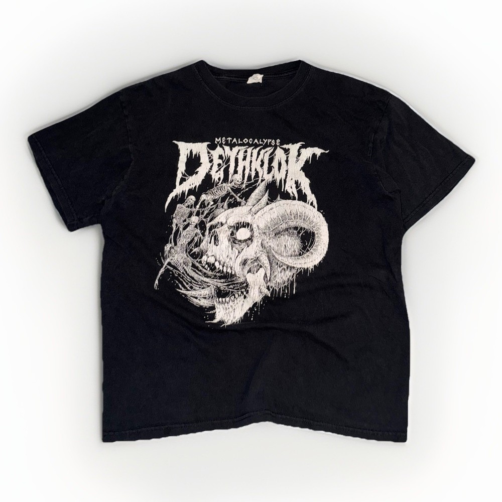 Metalocalypse Dethklok Tour 2012 Shirt Black Men’s XL Anvil Brand Rare Dethalbum