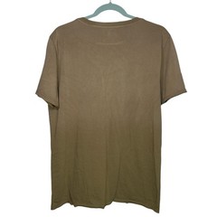 AG Adriano Goldschmied T-Shirt Mens M Brown Pocket Tee Distressed Raw Hem NEW