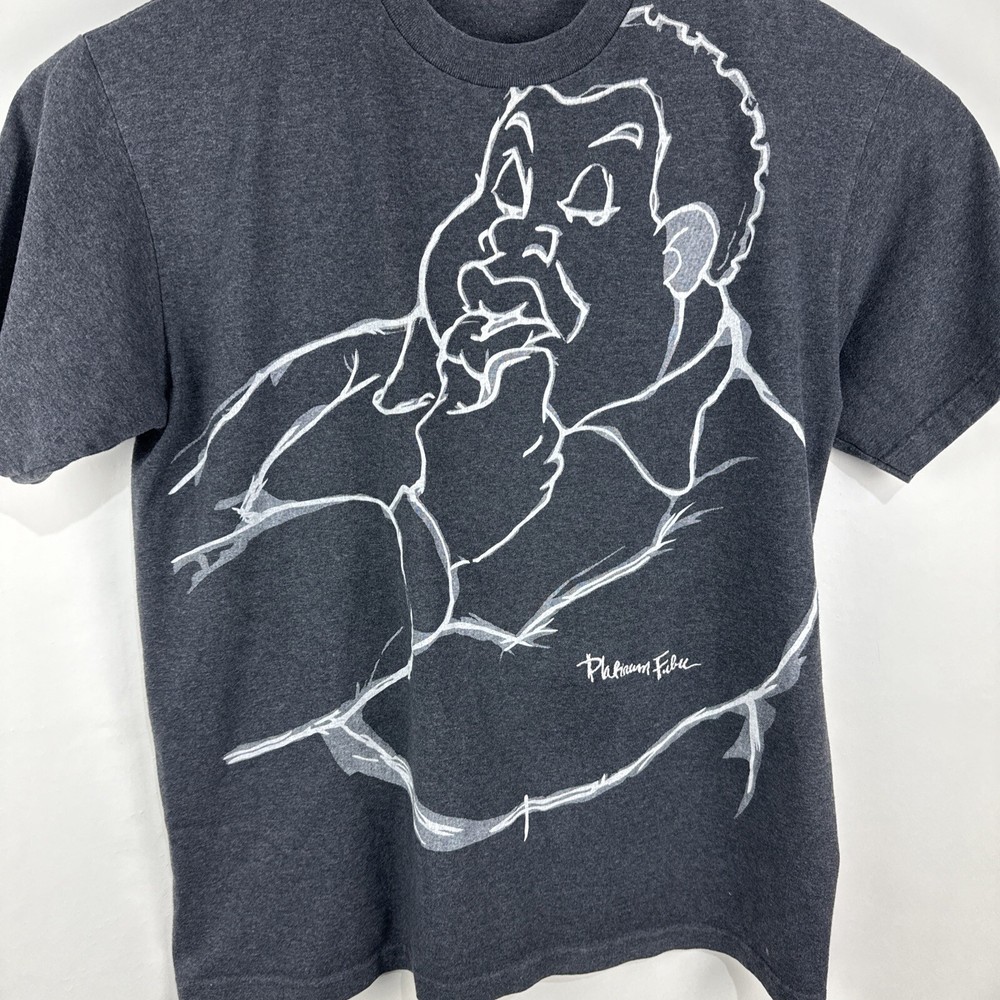 Vintage Fubu Platinum Fat Albert T Shirt XL Big Graphic Made in USA Gray Logo