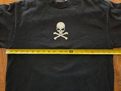 Fashion Victim Skulls Long Sleeve Black/White T-Shirt 1991 Medium