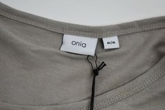 Onia Chad Mens Colorblock Comfortable Linen Short Sleeve T-Shirt Long $85 NWT