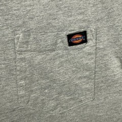 Dickies Mens Gray Short Sleeve Pocket T Shirt Size L Cotton Polyester Workwear