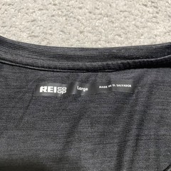 REI Co-op Mens Large Shirt Gray Long Sleeve Crew Neck Base Layer Polyester