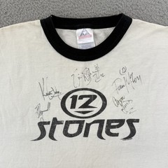 Vintage 12 Stones Shirt Mens Large Ringer Short Sleeve Band Music Tour Y2K USA