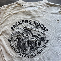 Vintage 80s Packers Roost Long Sleeve Shirt Size M Thrashed Distressed Grunge