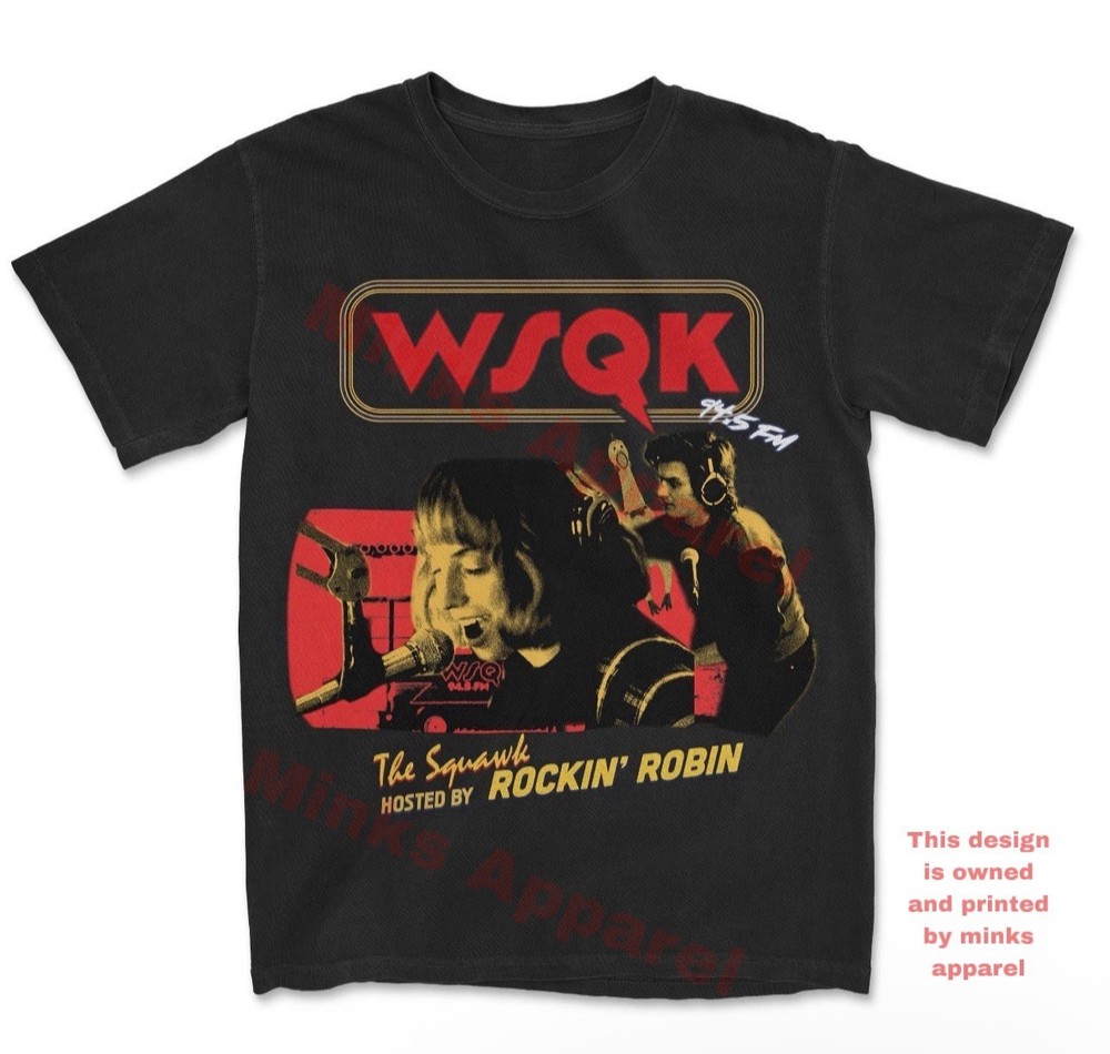 WSQK Rockin Robin SteveStranger Things Season 5 Comfort Color Custom Shirt Black