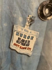 Nurse Job TieDye Blue The Mountain Shirt Adult S A Couple Spots See Pics