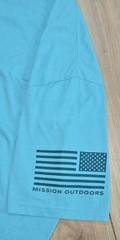 Washington Tuna Classic Print T-Shirt Mens Sz Large, Turquoise, Mission Outdoors