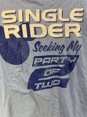 Disney Single Rider Graphic T-Shirt Blue Size M