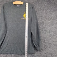 FFA Men’s I Can We Will T-Shirt Gray Small Long Sleeve Crew Neck Polycotton