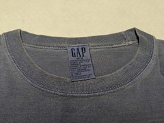 Vintage GAP T Shirt Men M Blue Fade Thrashed Distressed Single Stitch 90s Street