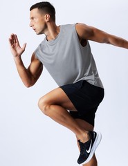 Men’s 5 Pack Athletic Tank Tops Quick Dry Workout Shirts Breathable Gym Sleev…