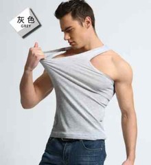 3pcs/lot Cotton Mens Underwear Sleeveless Tank Top Solid Muscle Vest Undershirts