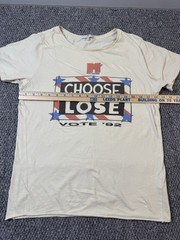Junk Food MTV Choose Or Lose ‘92 T Shirt Small TV Political Awareness Campaign