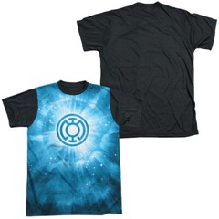 Green Lantern Blue Energy Adult Halloween Costume T Shirt (Black Back), S-3XL