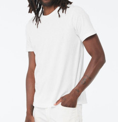 Bella + Canvas 3001CVC Unisex T Shirt Retail Fit Heather Stylish Tee CVC WHITE