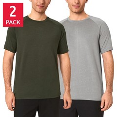 Mondetta Men’s Active T-Shirt 2-Pack Moisture Wicking ,Stretch ,Crew Neck- S-XXL
