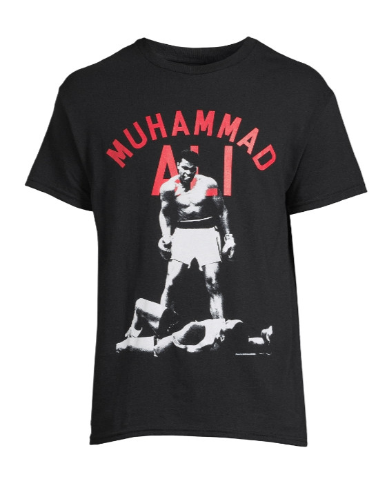 Muhammad Ali-T-Shirt-Black/Graphic Print-Short Sleeve-Boxing-Pick the Size-NEW
