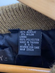 Other Brands: SAXONY Mixed-Material Knit 4XB Leather and Acrylic Brown All-Over