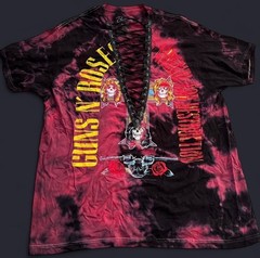 Guns N’ Roses Appetite For Destruction Lace-Up Tie-Dye T-Shirt
