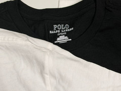 Polo Ralph Lauren Slim Fit T Shirt – Medium – Crew Neck – 3 Shirts – White/Black