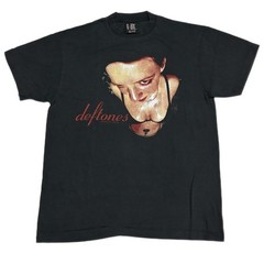 Vintage DEFTONES Around The Fur 1997 90s Metal Band GIANT Size L T-Shirt REPRINT