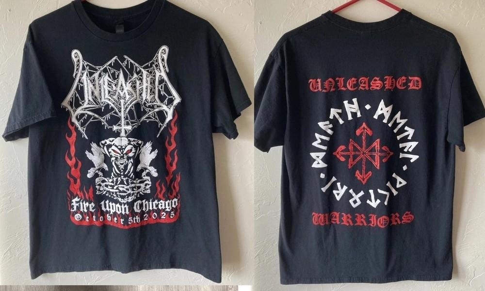 Unleashed band T shirt Black Cotton Unisex Size S-5XL