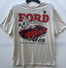 Ford Mustang Boss 302 Shirt Mens Small Cream Graphic T Shirt Muscle Car 2025