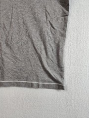 Fiji Men Shirt M Gray V Neck Short Sleeve Flat Front Comfort Pullover Tee Casual
