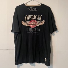 Old Navy Mens T-Shirt Size XL Black Faded Embossed American Heritage Co.